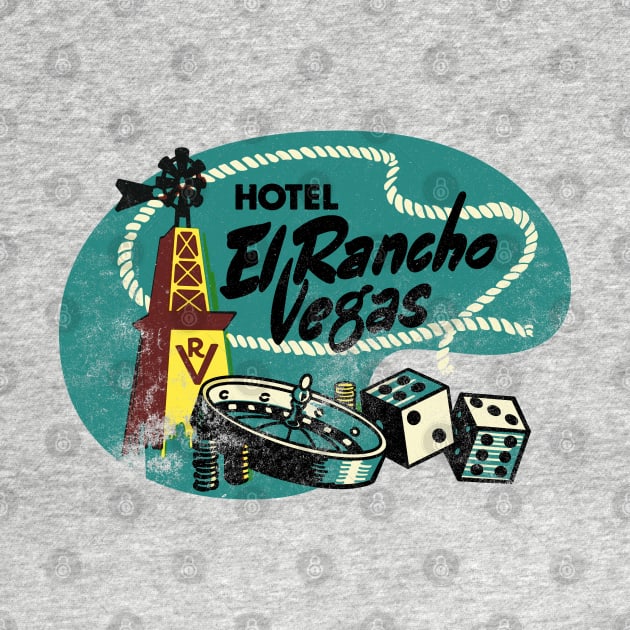 Retro Vintage El Rancho Hotel and Casino Las Vegas by StudioPM71